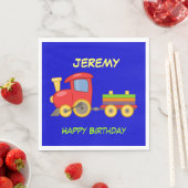 Happy Birthday, Toy Train, template Serviette (Beispiel)
