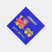 Happy Birthday, Toy Train, template Serviette (Ecke)