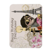 Happy Birthday Trailblazer Steampunk Vintag Magnet (Vertikal)