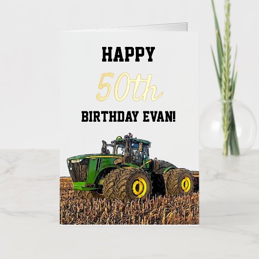 Happy Birthday Traktor Men Equipment 50. (Vorderseite)