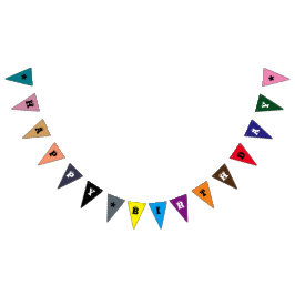 Happy Birthday Triangle Party Bunting Banner