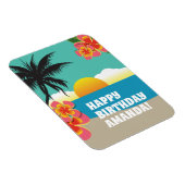Happy Birthday Tropical Caribbean Cruise Magnet (Rechte Seite)