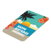 Happy Birthday Tropical Caribbean Cruise Magnet (Linke Seite)