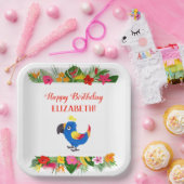 Happy Birthday Tropical Parrot Pappteller (Party)