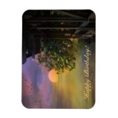 Happy Birthday Tropical Sunset Magnet (Vertikal)