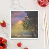Happy Birthday Tropical Sunset Serviette (Beispiel)