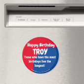 Happy Birthday TROY großer Magnet (In Situ (Geschirrspüler))