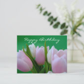 Happy Birthday - Tulips Postcard Postkarte (Stehend Vorderseite)