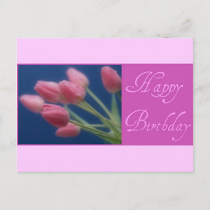 Happy Birthday Tulips Postkarte
