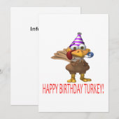 Happy Birthday Türkei Einladung (Vorne/Hinten)