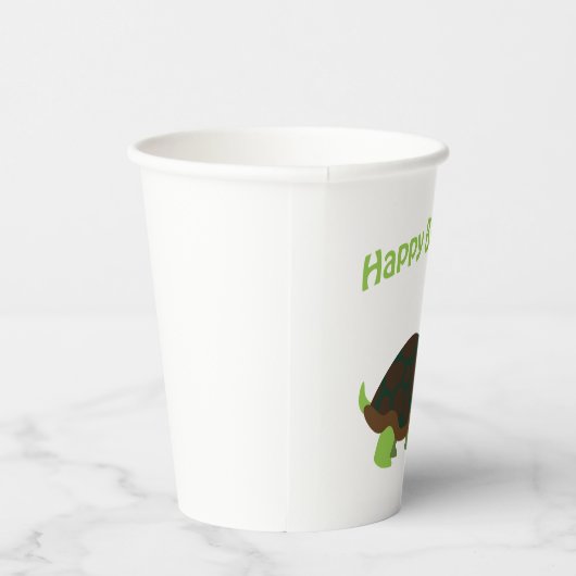 Happy Birthday Turtle Paper Cup Pappbecher (Rechts)