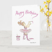 Happy Birthday Tutu Card Karte (Gelbe Blume)