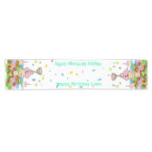 Happy Birthday Twin Cupcake Table Runner Kurzer Tischläufer (Horizontal)