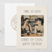 Happy Birthday Twin Feiertagskarte (Vorne/Hinten)