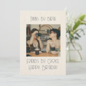 Happy Birthday Twin Feiertagskarte (Stehend Vorderseite)