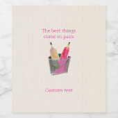 Happy Birthday Twin mit Chilling Weinflaschen Weinetikett (Einzelnes Label)