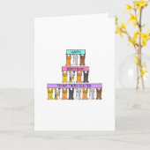 Happy Birthday Twin Sister Cartoon Cats Karte (Gelbe Blume)