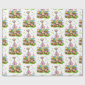 Happy Birthday Twin Wrapping Paper Cupcake  Geschenkpapier (Flach)