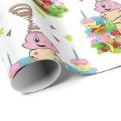 Happy Birthday Twin Wrapping Paper Cupcake  Geschenkpapier (Rolleneckpunkt)
