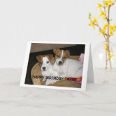 HAPPY BIRTHDAY TWINS KARTE (Gelbe Blume)