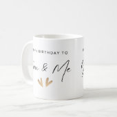 Happy Birthday Twins Tasse (Vorderseite Links)