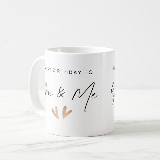 Happy Birthday Twins Tasse (Vorderseite Links)