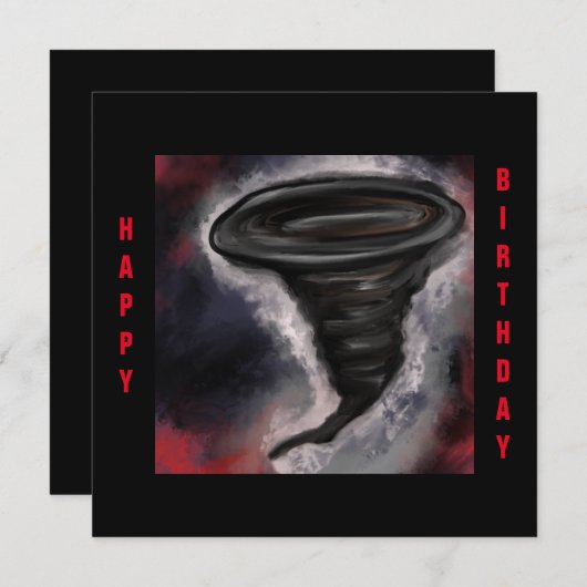 HAPPY BIRTHDAY TWISTER FEIERTAGSKARTE (Vorne/Hinten)