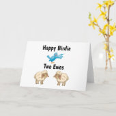 Happy Birthday Two Ewes Funny Celebration Card Karte (Gelbe Blume)