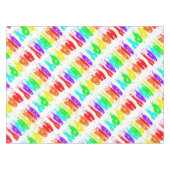 Happy Birthday Typografie Bunte Balloons Niedlich Tischdecke (Vorderseite (Horizontal))