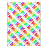 Happy Birthday Typografie Bunte Balloons Niedlich Tischdecke (Vorderseite)