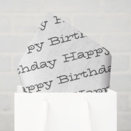 HAPPY BIRTHDAY Typografy Modern Fun Celebrate Seidenpapier