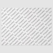 HAPPY BIRTHDAY Typografy Modern Fun Celebrate Seidenpapier (Vorderseite)