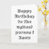 Happy Birthday Ugly Karte (Gelbe Blume)