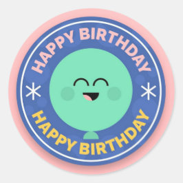 Happy Birthday Umschlag Aufkleber