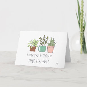 Happy Birthday UnbeLEAFable Card Dankeskarte