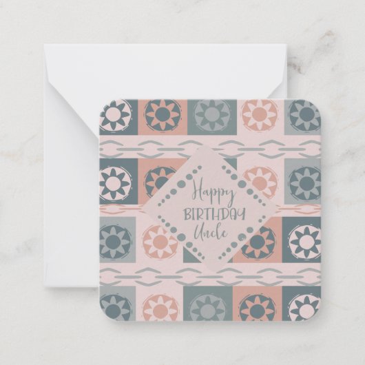 Happy Birthday Uncle Mitteilungskarte (Vorderseite)