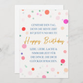 Happy Birthday und ein toller Spruch Gute Laune Einladung (Vorne/Hinten)