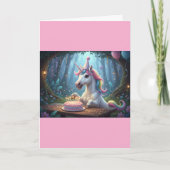 Happy Birthday unicorn Karte (Vorderseite)