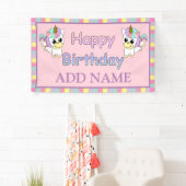 Happy Birthday Unicorn Personalisiert Banner (Insitu)