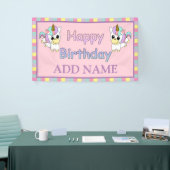 Happy Birthday Unicorn Personalisiert Banner (Messeveranstaltung)