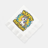 Happy Birthday Unicorn Serviette (Ecke)
