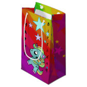 Happy Birthday Unicorn Star Rainbow Kleine Geschenktüte (Vorderseite Schrägansicht)