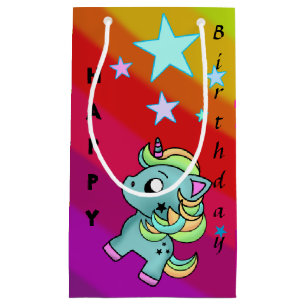 Happy Birthday Unicorn Star Rainbow Kleine Geschenktüte