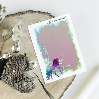 Happy Birthday Unicorn Template Feiertagskarte