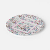 Happy Birthday Unicorn Themed Pappteller (Schrägansicht)