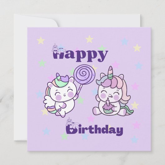 Happy Birthday Unicorns (Vorderseite)