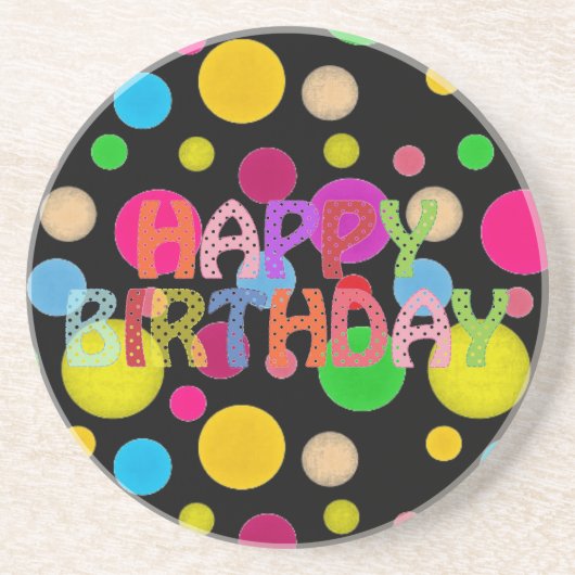 Happy Birthday Untersetzer (Vorne)