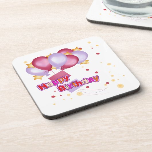 Happy Birthday Untersetzer (Linke Seite)