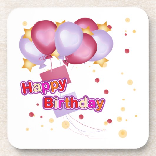 Happy Birthday Untersetzer (Vorderseite)