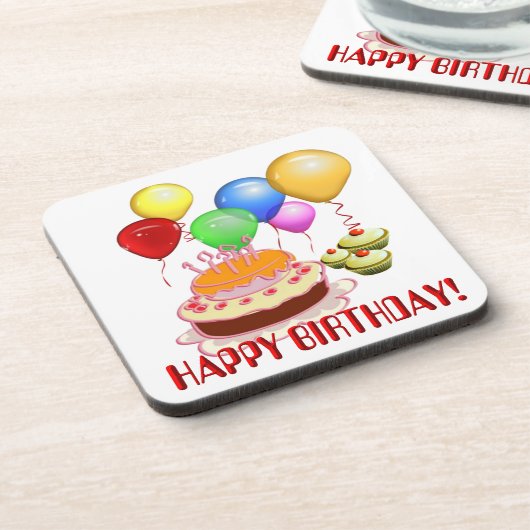 Happy Birthday ~ Untersetzer Set (Linke Seite)